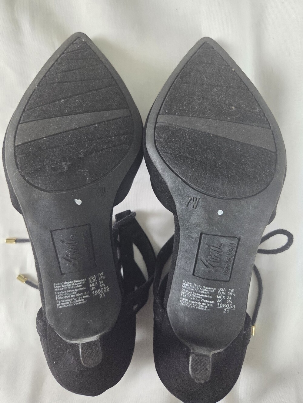 Black Lace-Up Pointed Toe Women's Flats - Picture 4 of 5